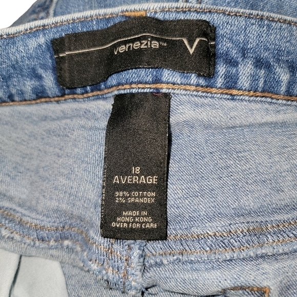 Venezia size 18 average denim blue jeans cotton and spandex - Picture 2 of 8